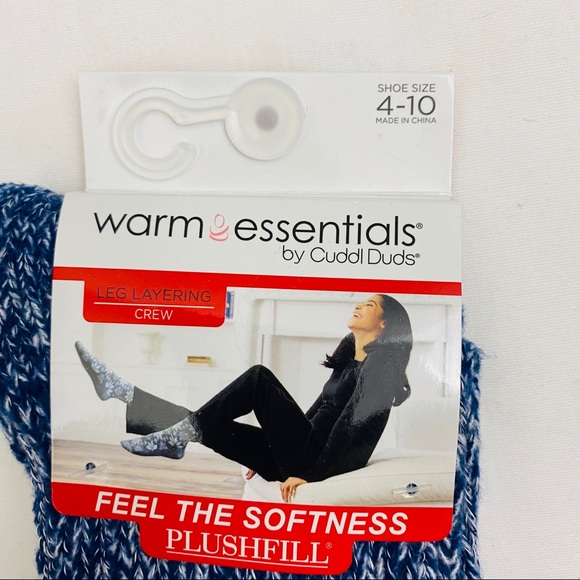 Cuddl Duds Twisted Ribbed Crew Socks Marled Brown - Picture 5 of 8